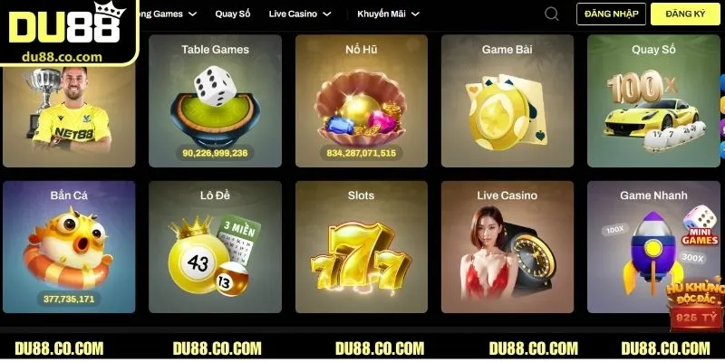 Cổng game DU88 điểm đến giải trí hàng đầu châu Á 