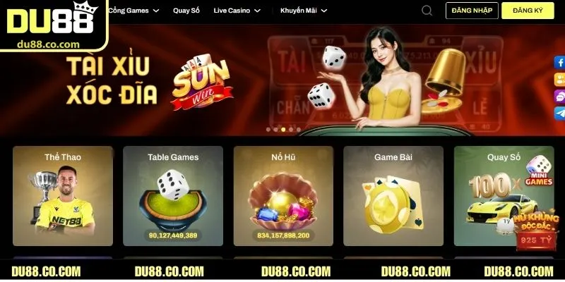 Cổng game DU88 cung cấp đa dạng các loại trí hấp dẫn, hợp thị hiếu 